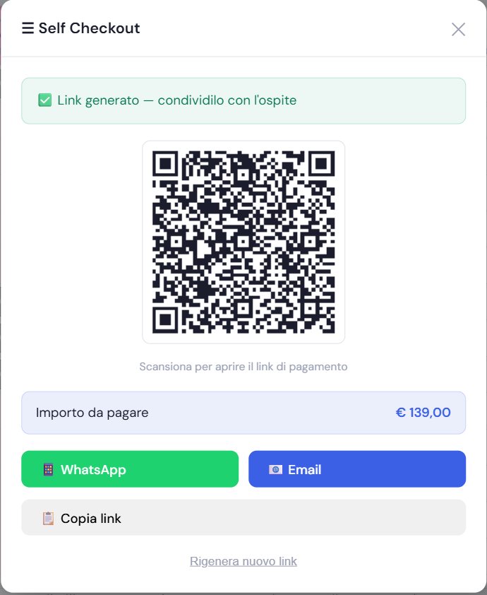 Link di pagamento del self check-out con codice QR